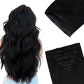 Invisi Edge Clip in Hair Extensions 16in 110g - Seamless Jet Black