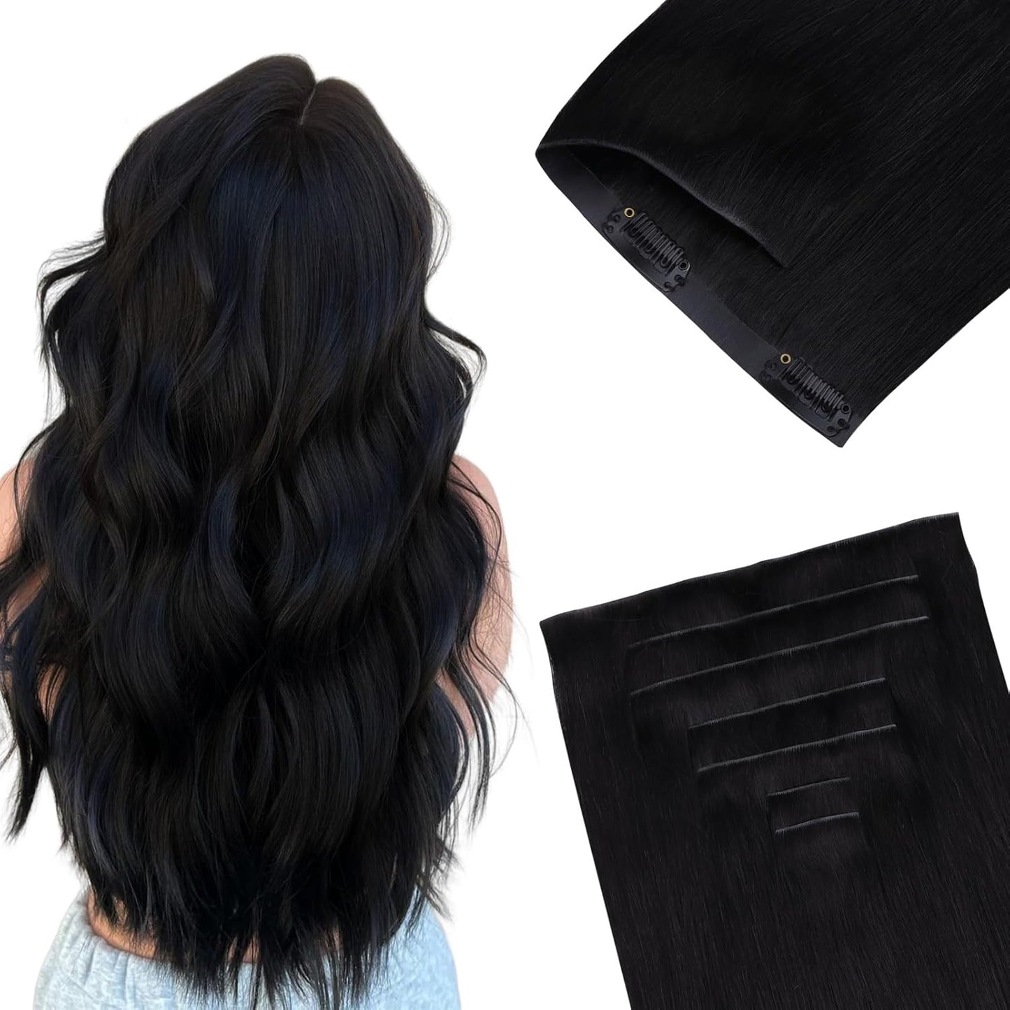 GOO GOO Invisi Edge Clip in Hair Extensions for Natural Look