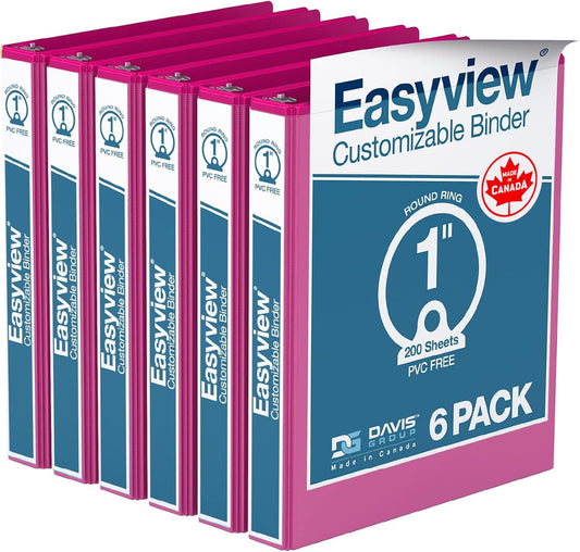 Easyview Premium 3-Ring Binders for School or Office Use