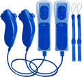 TechKen Motion Plus Wii Controllers 2Pack with Nunchucks - Motion