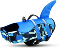 Dog Life Jacket Ripstop Shark Safety Vest - High Buoyancy Small