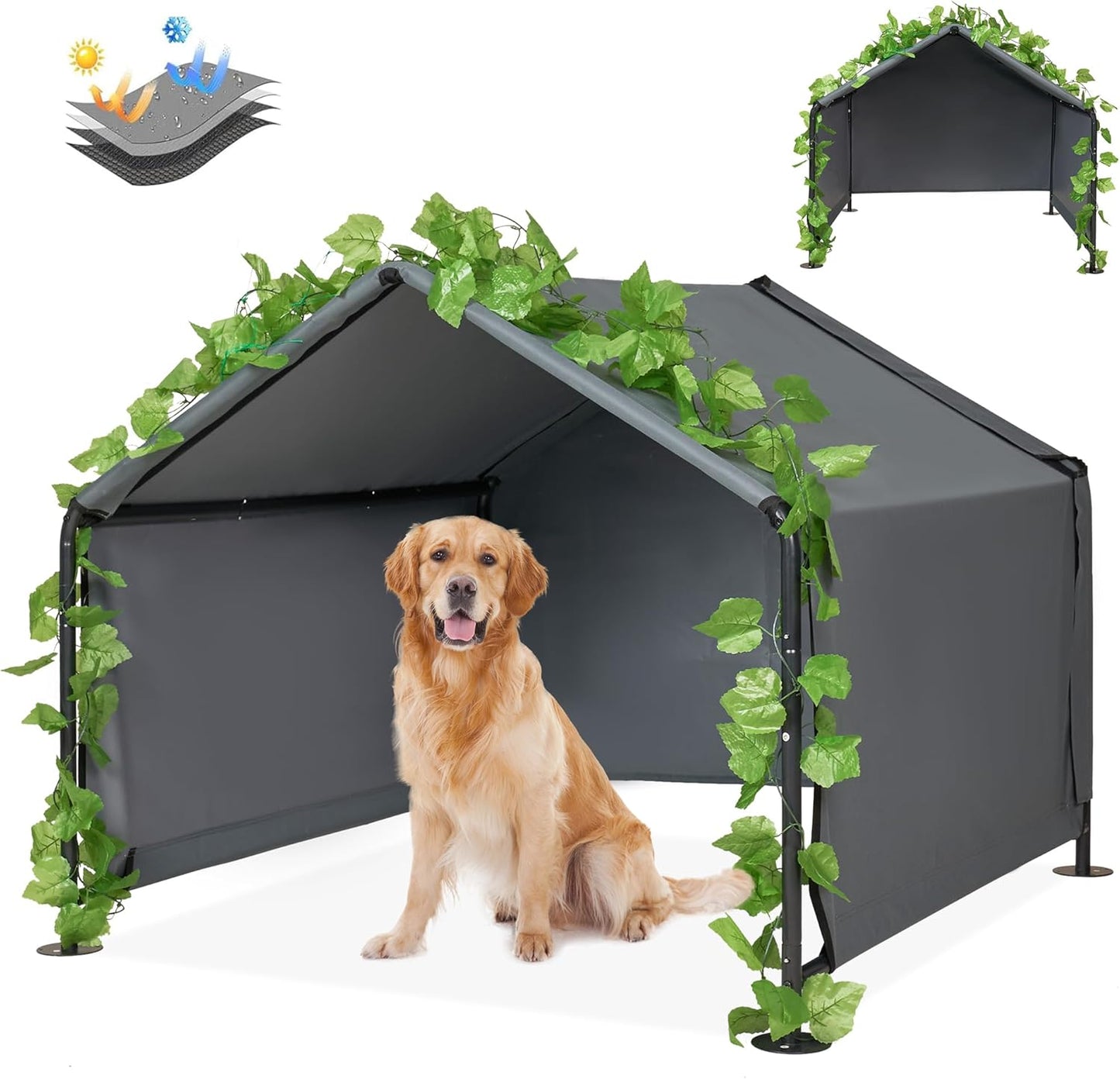 Large Dog House Outdoor Shelter Tent for Pets and Livestock