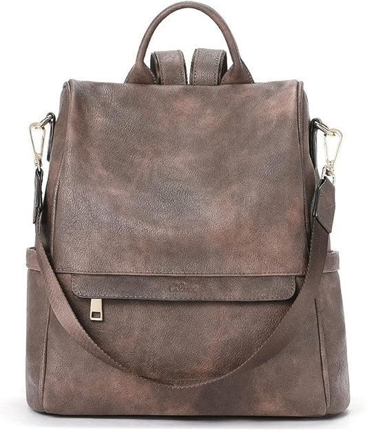 CLUCI Womens Backpack Purse Leather Anti-theft Large Fashion Bag