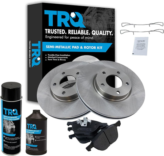 TRQ Front Brake Pad & Rotor Kit for 2004-2013 Mazda 3 & 5