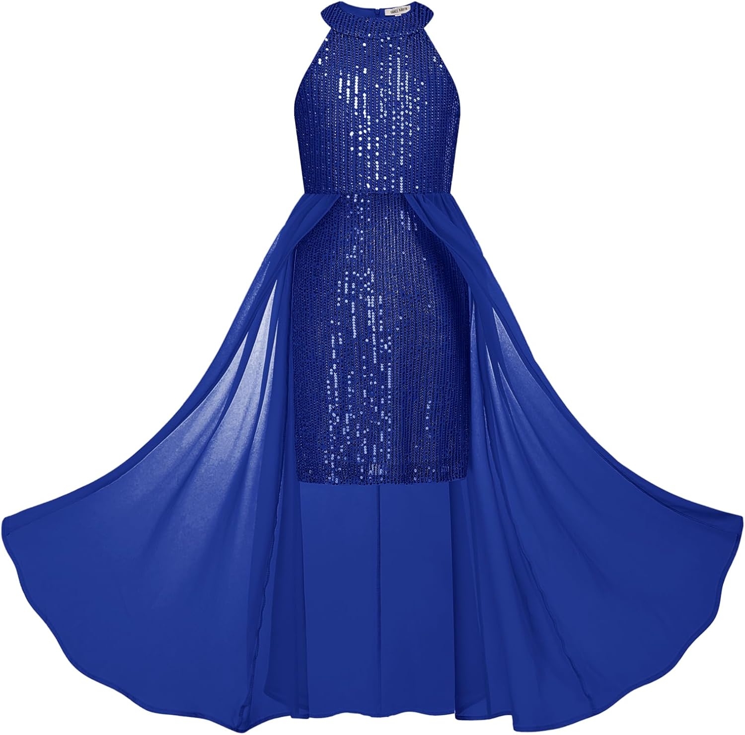 Girls Halter Neck Sequin Dress for Parties and Special Events