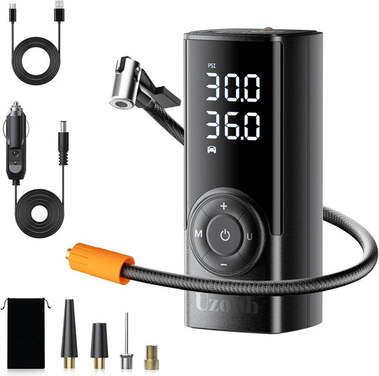 Fast Inflation Portable Tire Compressor - Ideal for Car, Motorcycle, & More