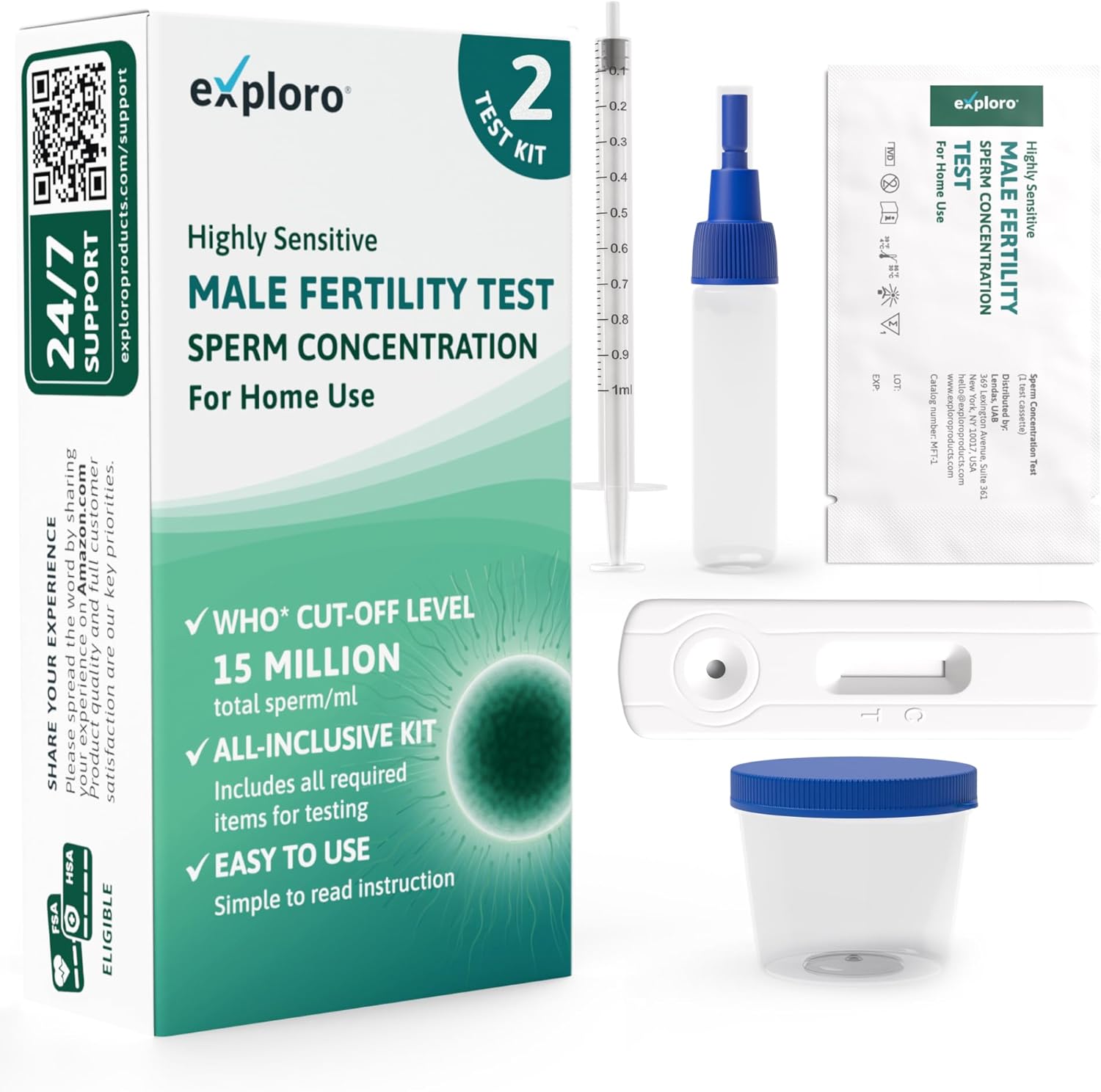 Exploro Sperm Check Fertility Test for Men - Accurate Results