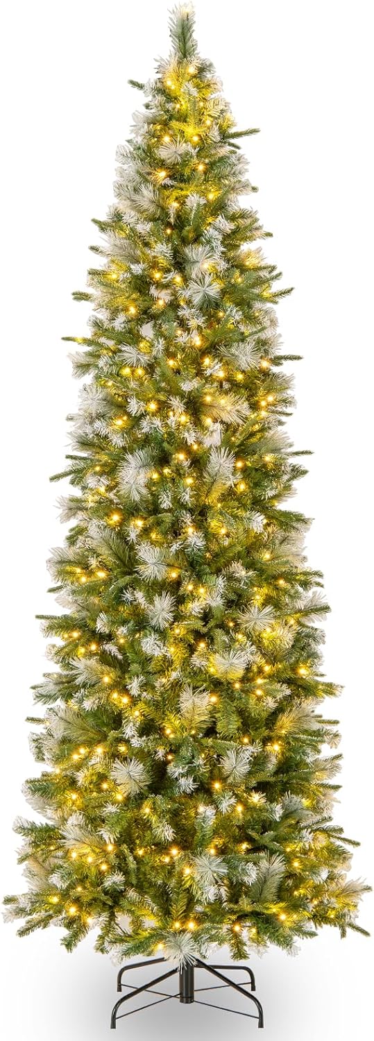 Goplus 9ft Pre-Lit Pencil Christmas Tree for Festive Decor