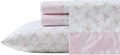 Queen Sheet Set Percale Cotton - Crisp & Cool Lynda Pink