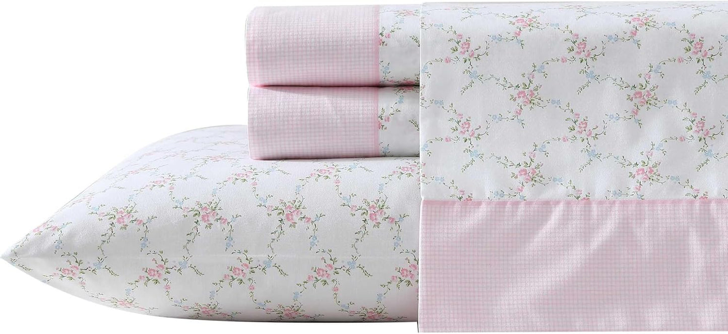 Laura Ashley Queen Sheet Set for Crisp & Cool Comfort