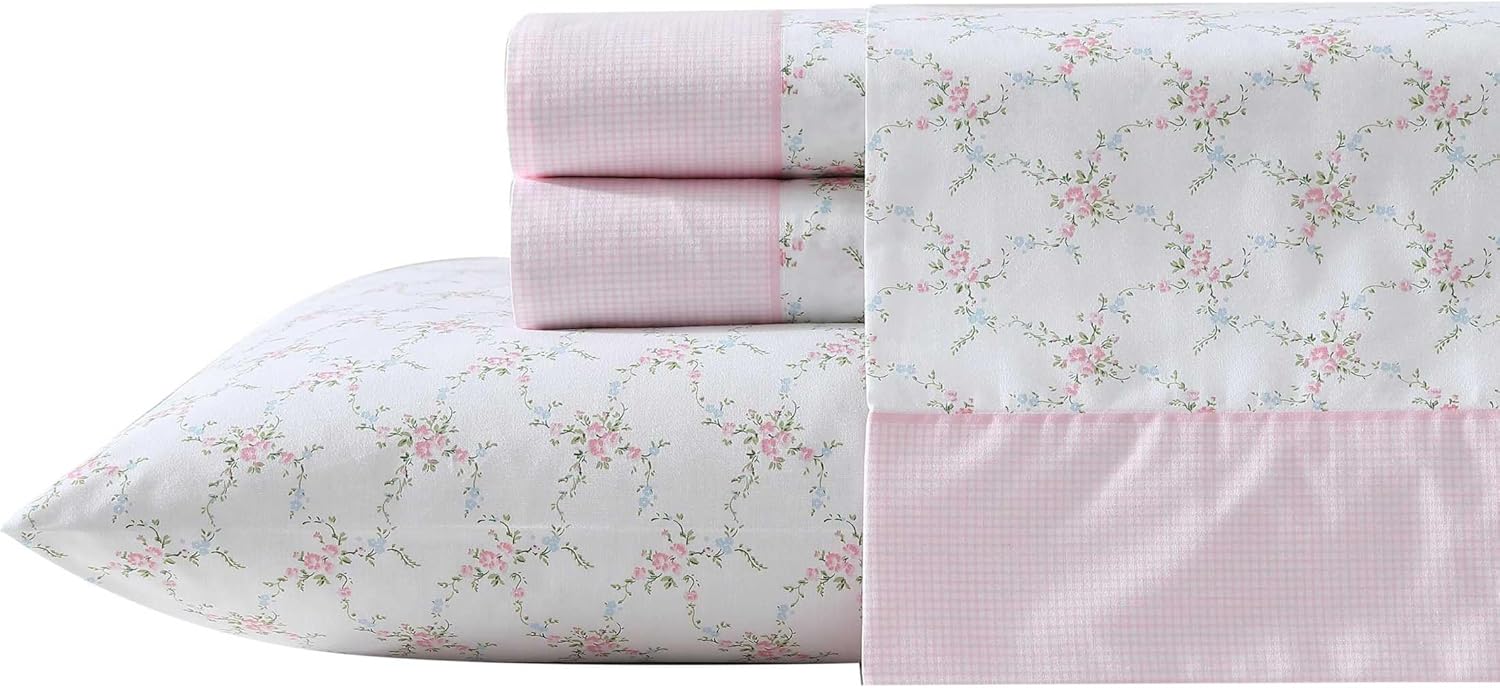Laura Ashley Queen Sheet Set for Crisp & Cool Comfort