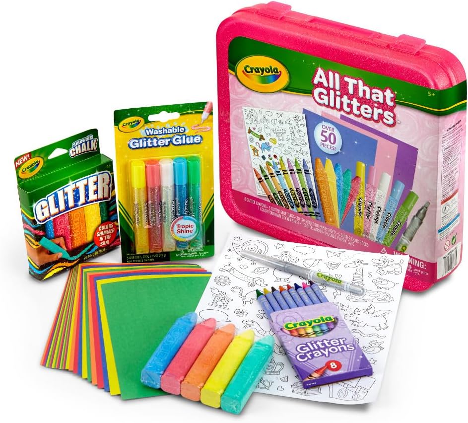 Crayola Glitter Art Case: 50+ pcs Kids Set