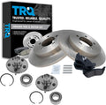 Rear Brake Pad & Rotor Kit with Wheel Bearings - Direct Fit