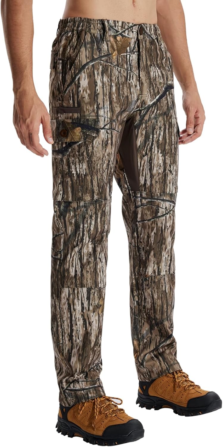 LOOGU Camo Hunting Pants for Men - Water-Resistant & Quiet