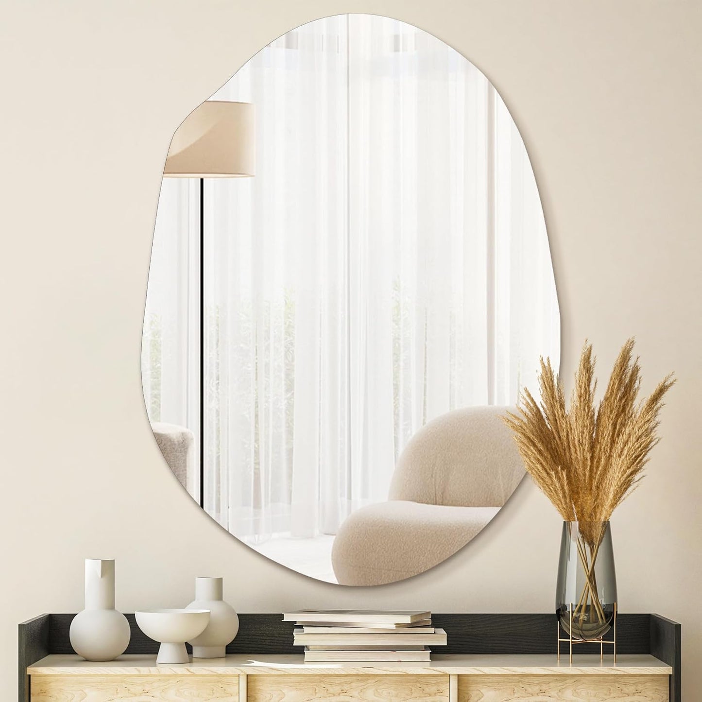 Irregular Asymmetrical Wall Mirror for Modern Home Decor