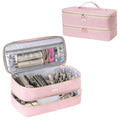 Pink Double-Layer Travel Carrying Case for Hair Dryers - Compact