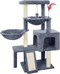Cat Tree with Cat Condo and Two Hammocks - Compact Indoor Tower