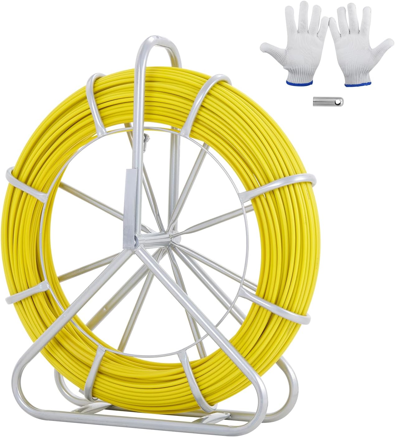 VEVOR Fish Tape Fiberglass 492ft for Efficient Cable Running