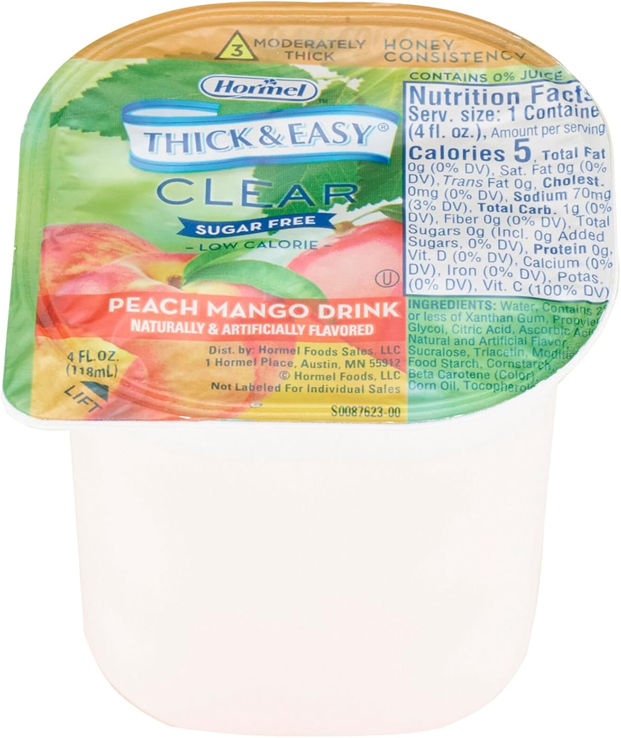 Hormel Thick & Easy Sugar Free Peach Mango for Swallowing Needs