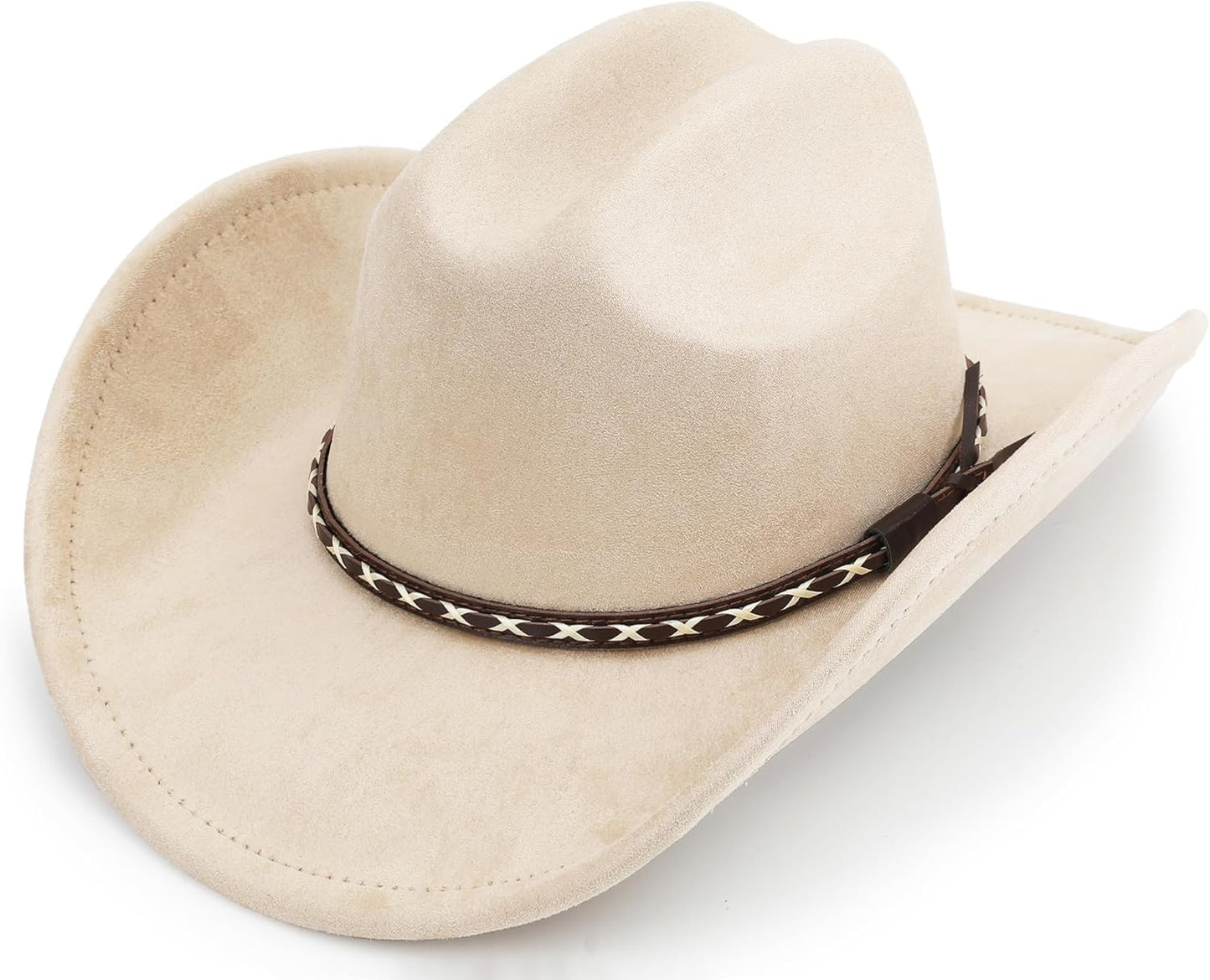 Unisex Wide Brim Felt Cowboy Hat for Men and Women Style