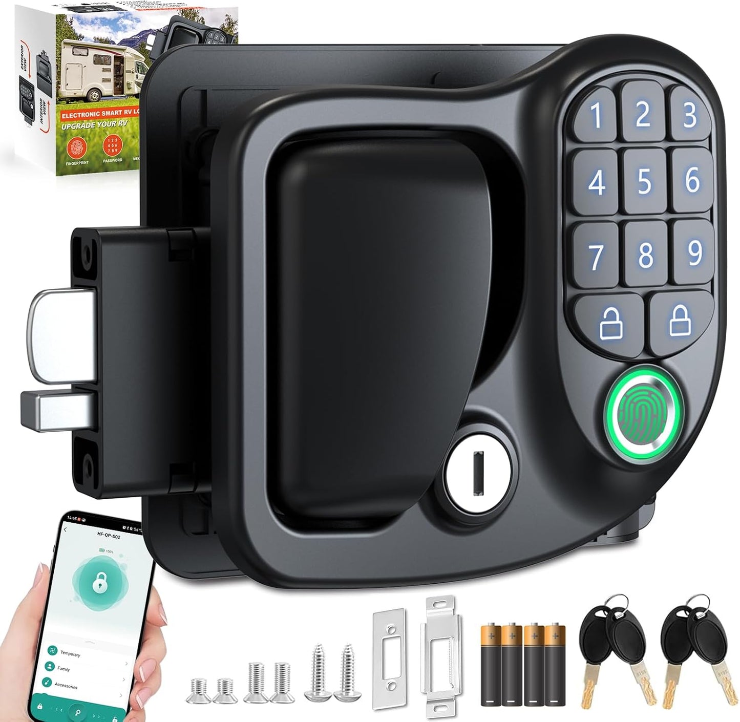 Upgraded RV Door Lock Replacement with Bluetooth and Fingerprint