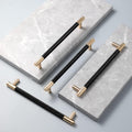 7.5 in Barrel Cabinet Pulls Gold and Black - 12 Pack