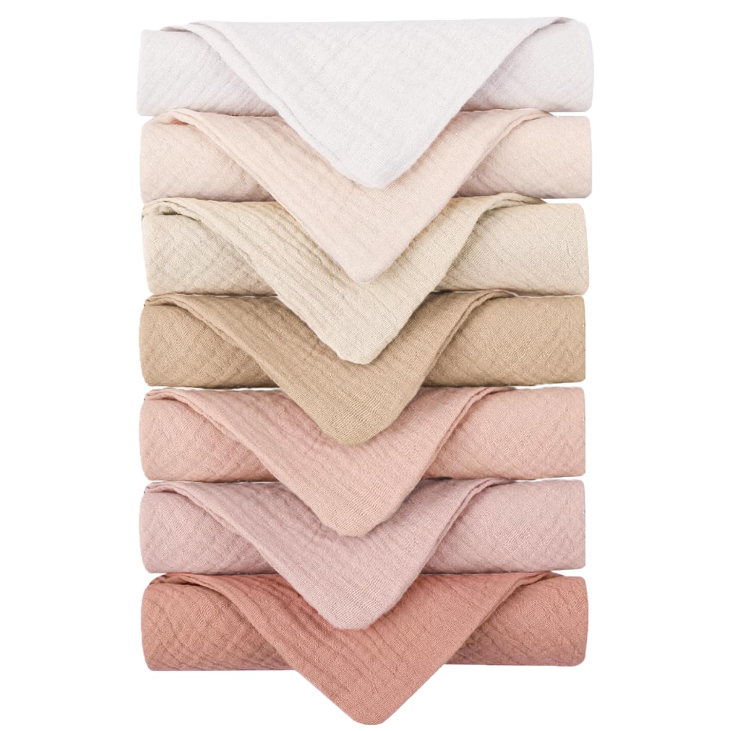 Soft Baby Washcloths - 7 Pack 100% Cotton