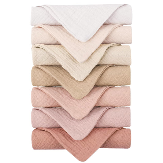 Soft Baby Washcloths - 7 Pack 100% Cotton
