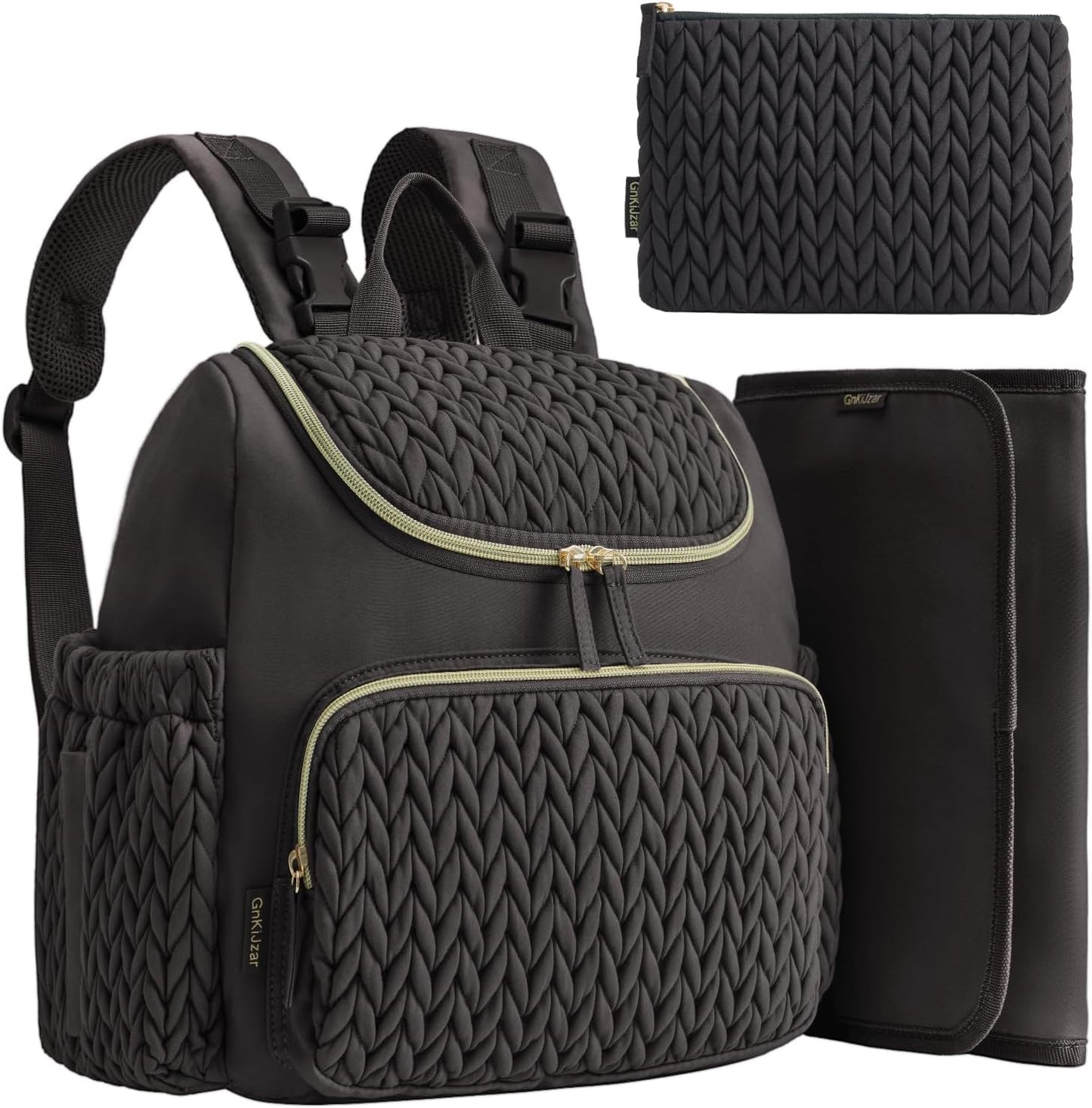Diaper Bag Backpack with Extra Pouch and Changing Pad for Travel