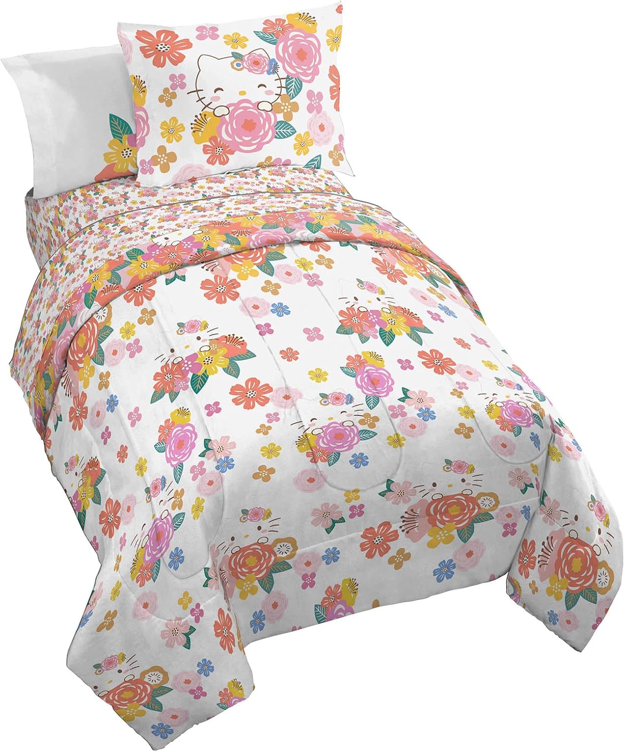 Hello Kitty Full Size Comforter Set - 7 Piece Bedding Set