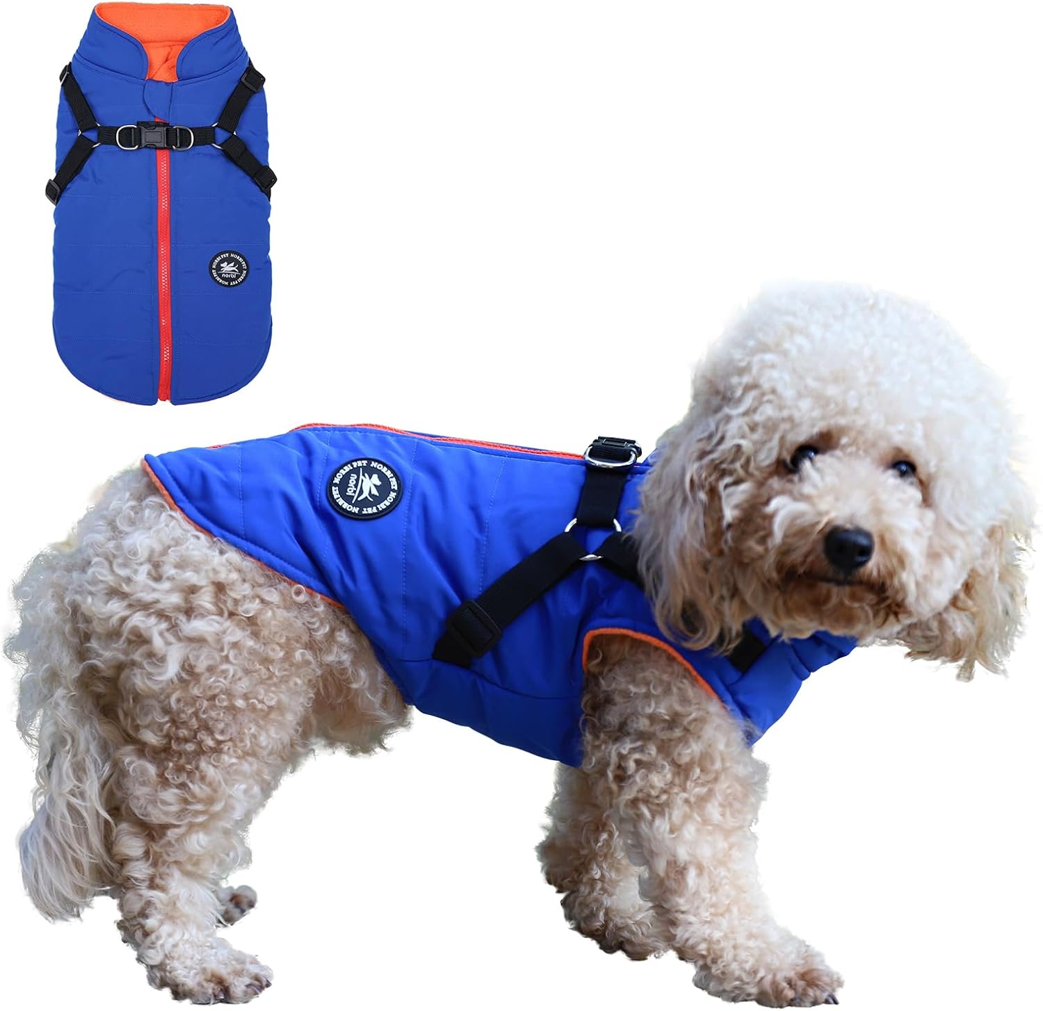 Norbi Dog Coat - Warm Winter Jacket with Built-in Harness