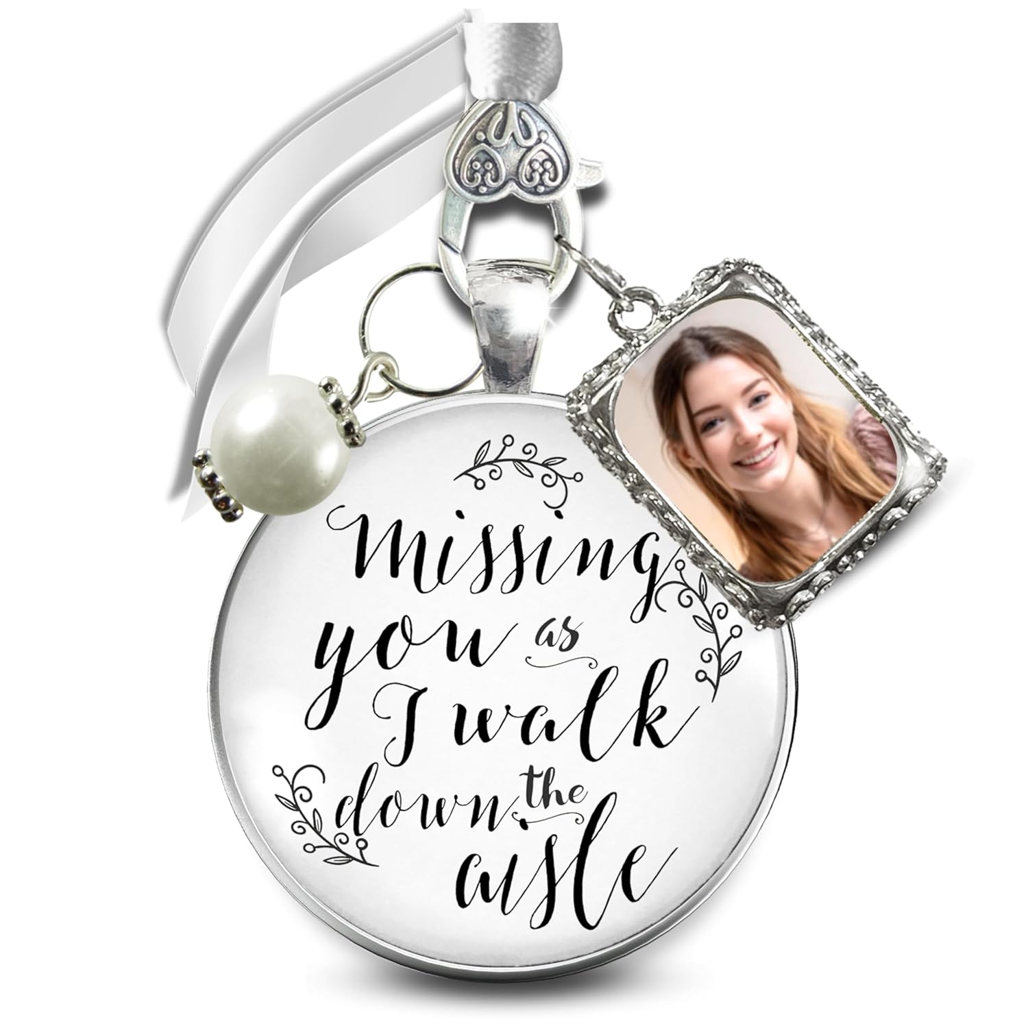 Memorial Wedding Bouquet Charm for Heartfelt Remembrance