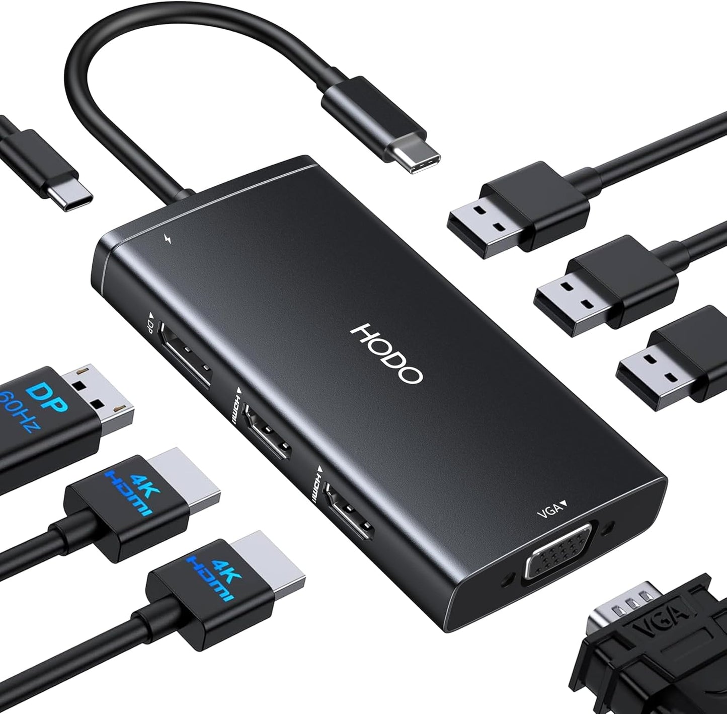 USB C Docking Station for Dual Monitor Setup with 4K Output