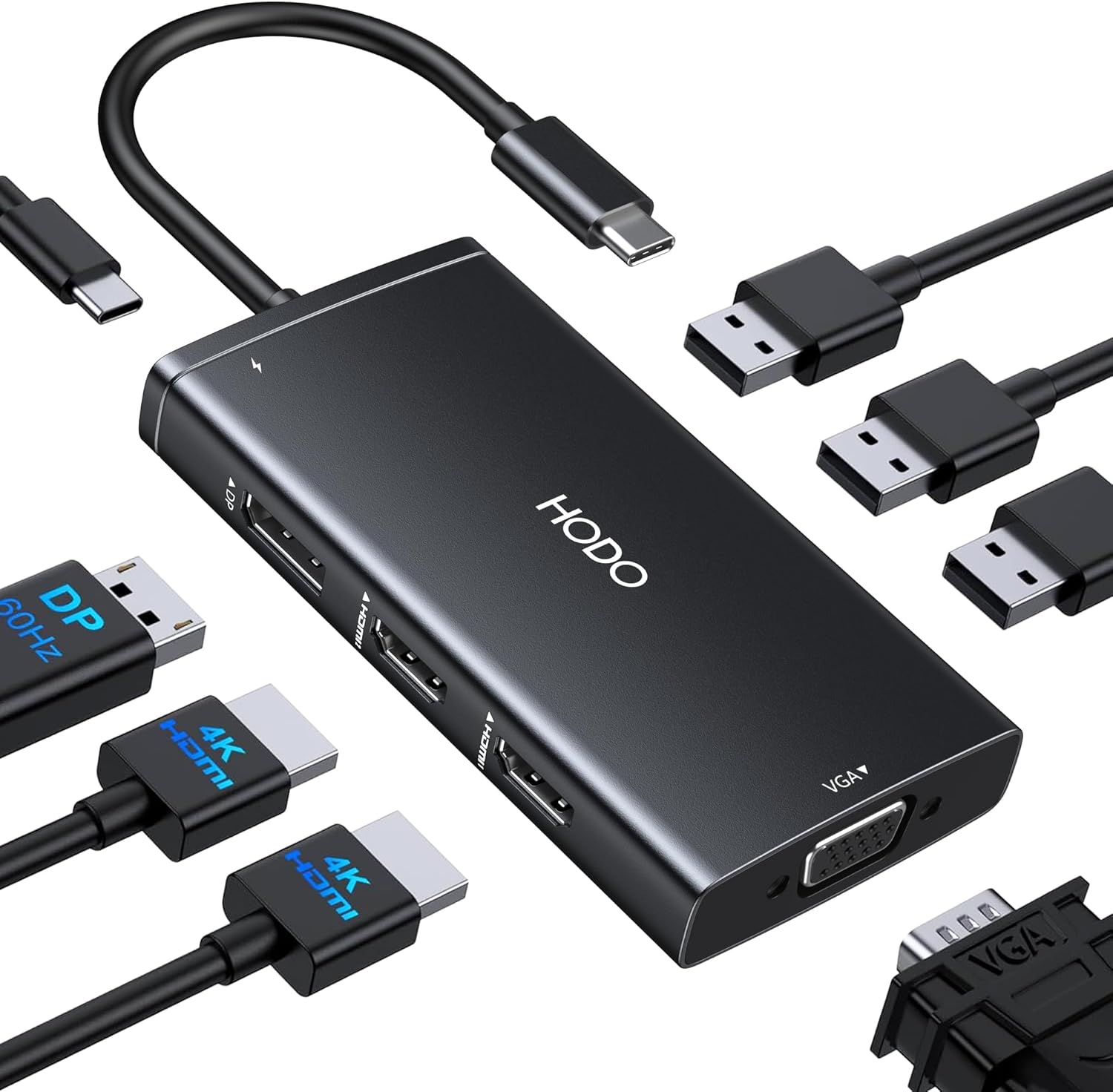 USB C Docking Station for Dual Monitor Setup with 4K Output