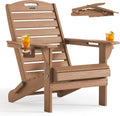 Folding Adirondack Chair HDPE All-Weather with Cup Holder