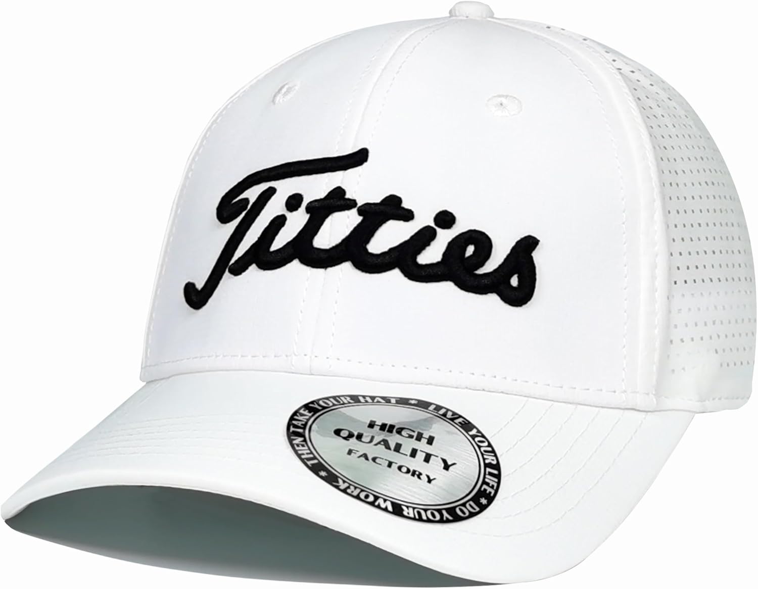 Bamveio Funny Titties Golf Hat - White/Black
