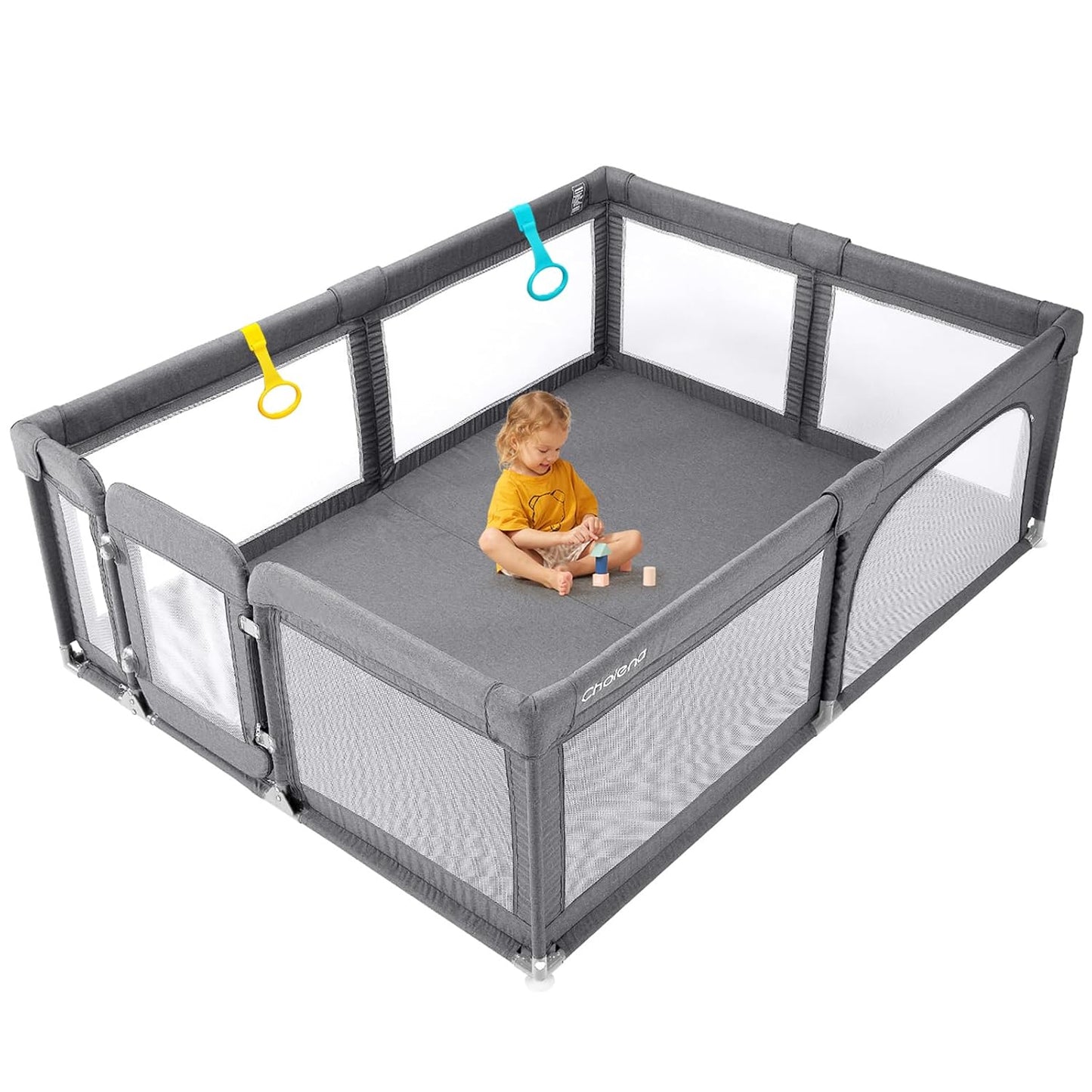 Extra Large Baby Playpen with Safety Gate for Toddlers