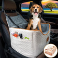 Memory Foam Booster Dog Car Seat - Elevated Travel Bed for Small Dogs