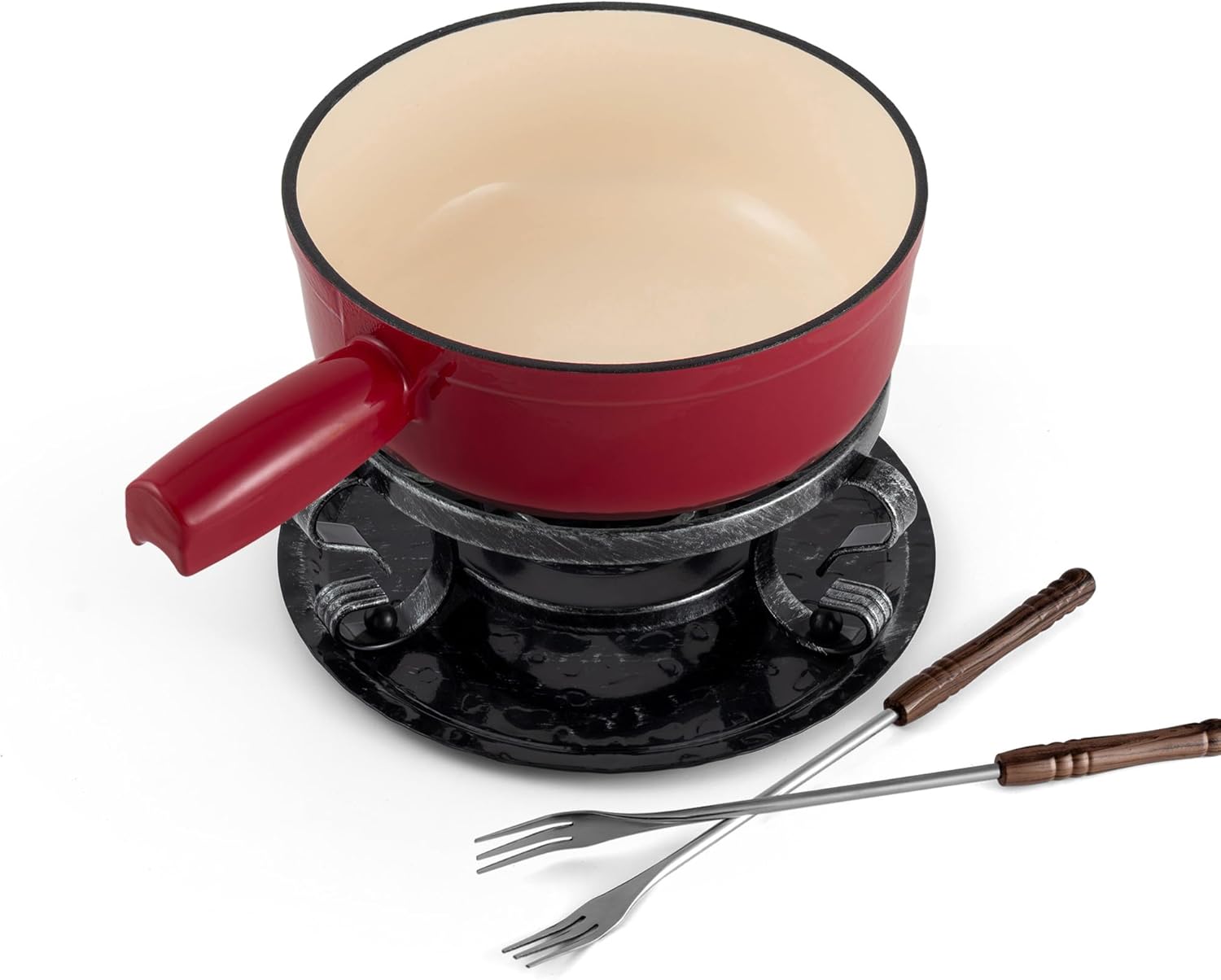 Swissmar Lugano Cast Iron Cheese Fondue Set for Perfect Melting