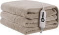Heated Electric Blanket 62in x 84in Twin Size - Soft Coral Fleece