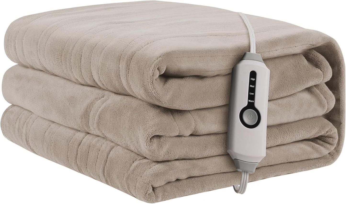 Heated Electric Blanket 62x84 Twin Size for Cozy Warmth