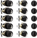 Probrico Entry Door Knob Keyed Alike with Single Cylinder Deadbolt - 5