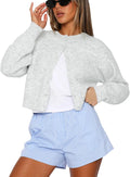 Cropped Cardigan Sweaters for Women - Stylish Y2K Knit Top