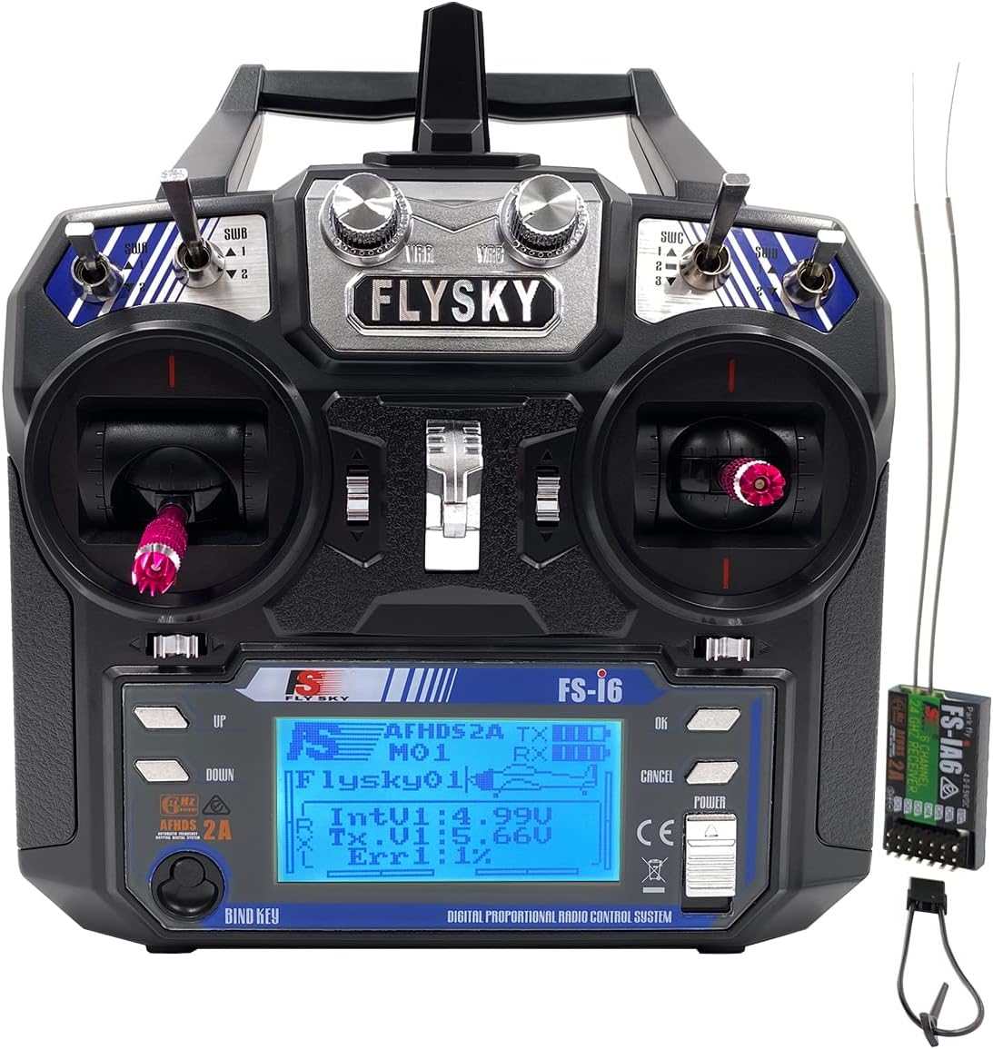 DTXMX Flysky FS-i6 RC Transmitter and Receiver for Gliders