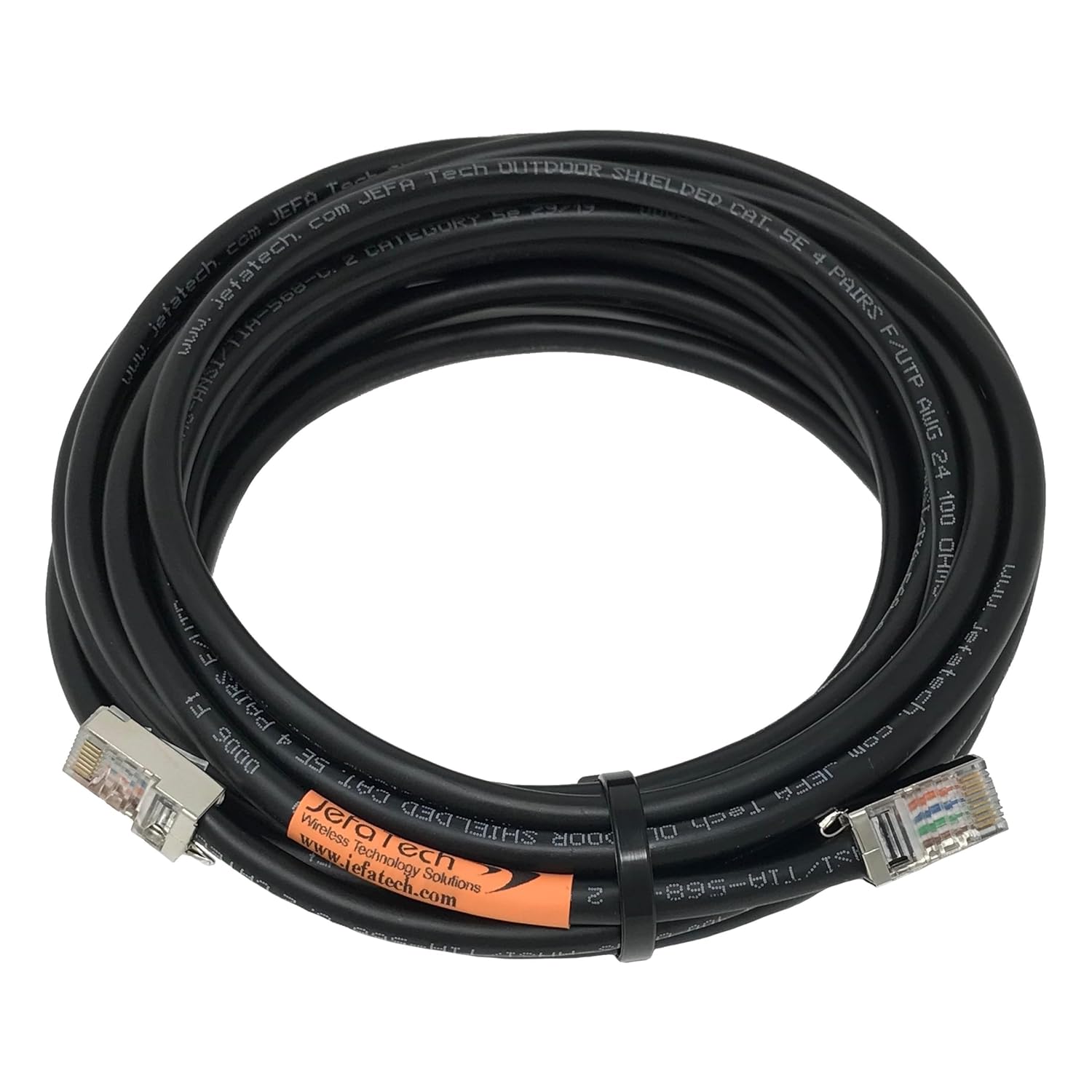 Outdoor Shielded 75ft Cat5e Ethernet Cable Assembly for Durability