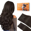 Human Hair Extensions Clip in Dark Brown 9pcs 150g 18 in - Thick Remy