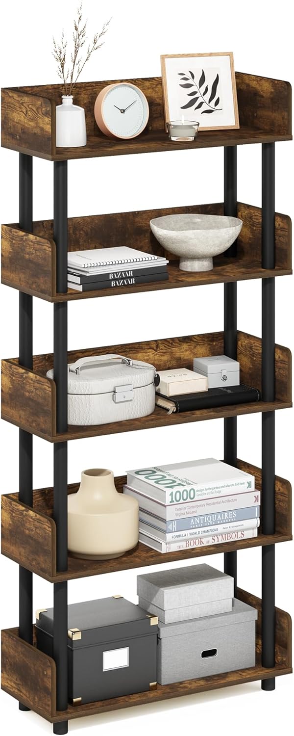 Furinno Turn-N-Tube 5-Tier Display Rack for Home and Office