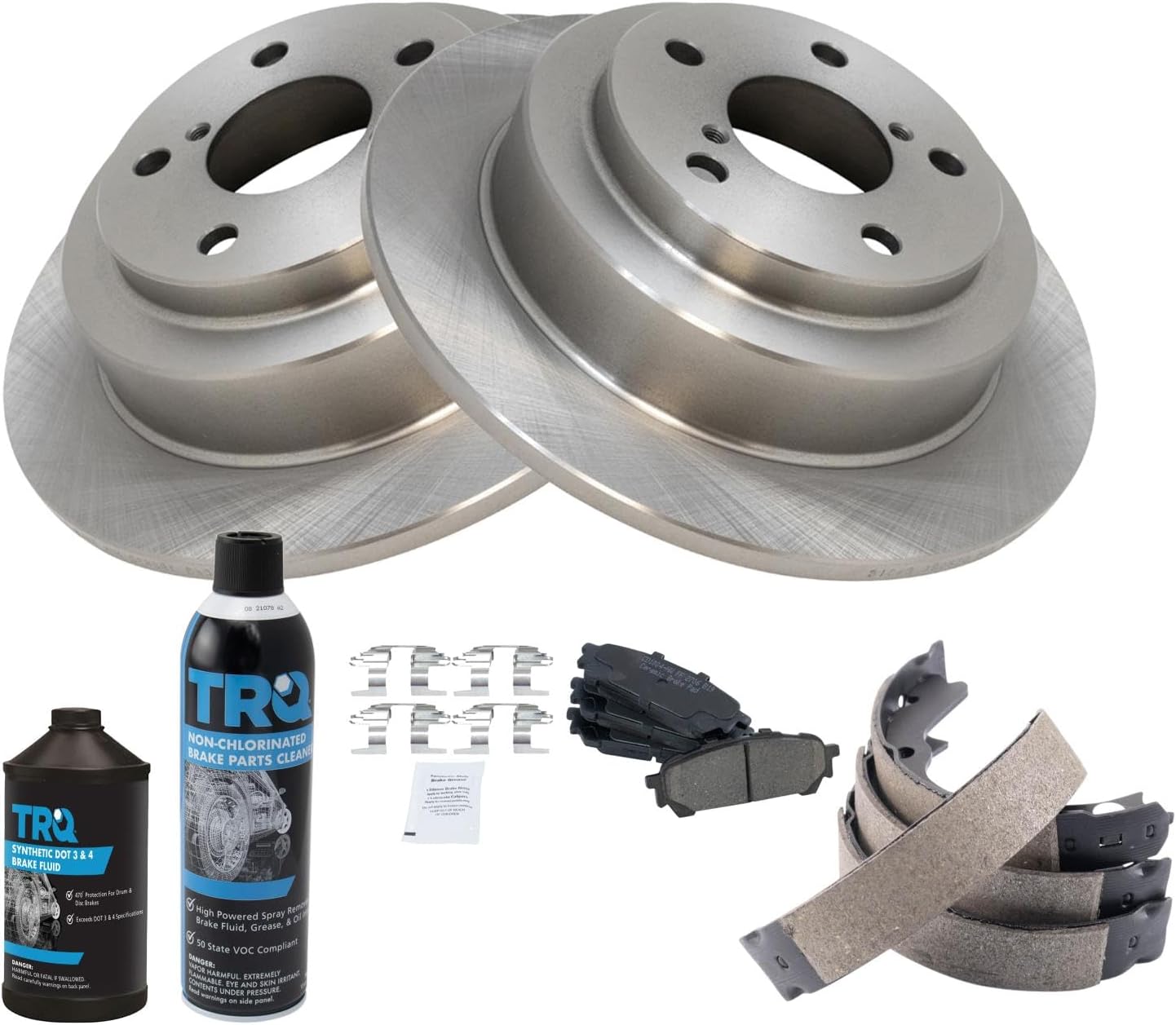 TRQ Rear Brake Pad & Rotor Kit for 2004-2007 Subaru Models