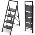 KINGRACK 4 Step Ladder 800lb Capacity - Wide Anti-Slip Steps