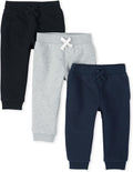 Baby Boys Fleece Jogger Pants 2 Pack - Warm, Soft Active Wear